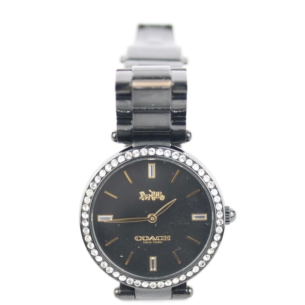 Coach Park Crystal Accent Black Dial Watch
